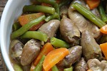 Фото рецепта: Куриные сердечки, тушеные с овощами