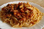 Фото рецепта: Спагетти с морепродуктами и томатным соусом