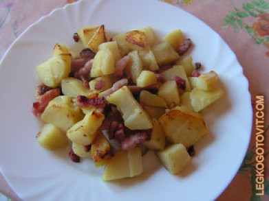 Фото рецепта: Жареный картофель с беконом