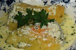 Фото рецепта: Фаршированный  болгарский перец в сливочном соусе