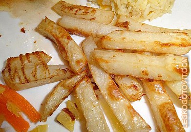 Фото рецепта: Картофель фри с яичным белком (в духовке)