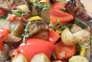 Фото рецепта: Жареный овощной салат