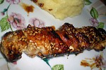 Фото рецепта: Медовый куриный шашлык с семечками сезам