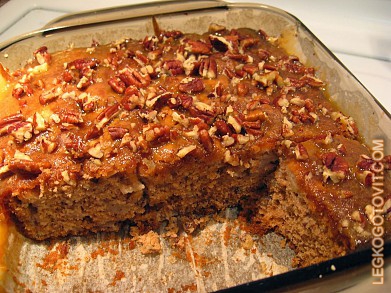 Фото рецепта: Яблочный пирог с грецкими орехами