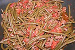Фото рецепта: Зеленая фасоль в соусе болоньез