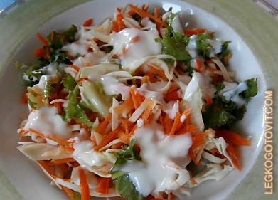 Фото рецепта: Красочный салат с майонезом