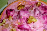 Как приготовить Розовый картофельный салат со свеклой и чесноком