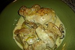 Фото рецепта: Курица с грибами в сливочном соусе