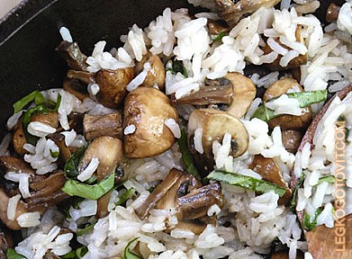 Фото рецепта: Рис с шампиньонами