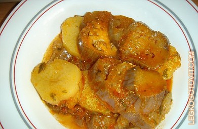 Фото рецепта: Рагу из баклажанов и картофеля