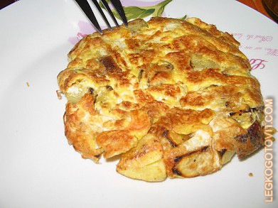Фото рецепта: Омлет с картофелем