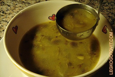 Фото рецепта: Легкий грибной суп
