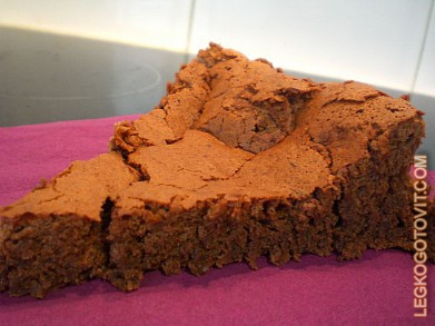 Фото рецепта: Шоколадный пирог (без масла)