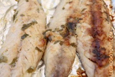 Фото рецепта: Запеченное филе скумбрии