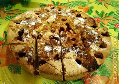 Фото рецепта: Пирог с малиной и лаймом