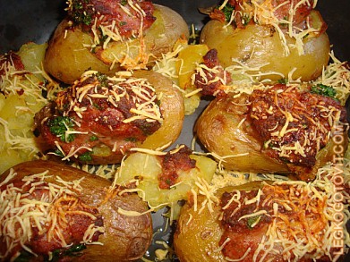 Фото рецепта: Картофель, фаршированный индюшиным фаршем