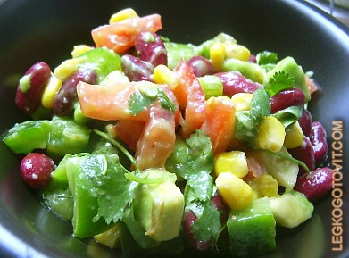 Фото рецепта: Мексиканский салат с авокадо