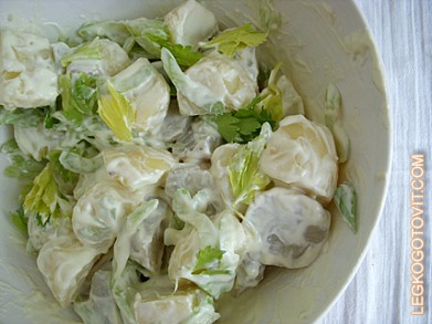 Фото рецепта: Салат из топинамбура и картофеля