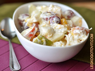 Фото рецепта: Фруктово-сливочный салат