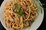 Фото рецепта: Спагетти карбонара с грибами