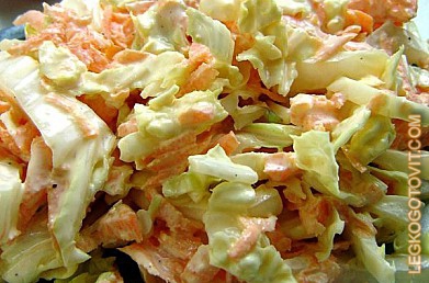 Салат из свежей капусты и моркови рецепт