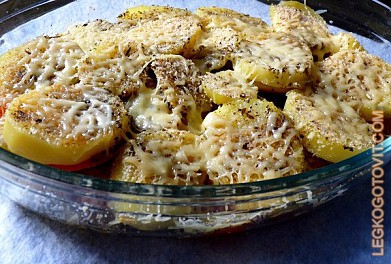 Фото рецепта: Картофель запеченный с помидорами