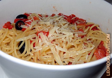 Фото рецепта: Быстрая паста с помидорами