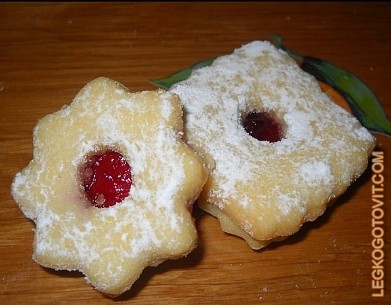 Фото рецепта: Песочное печенье с джемом