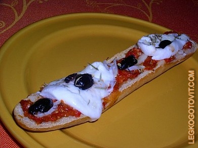Фото рецепта: Пицца на багете