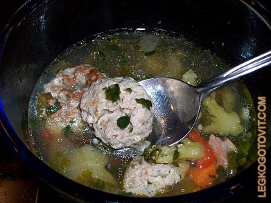 Фото рецепта: Суп с фрикадельками