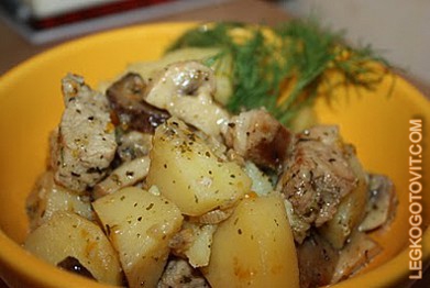 Фото рецепта: Картофель с грибами