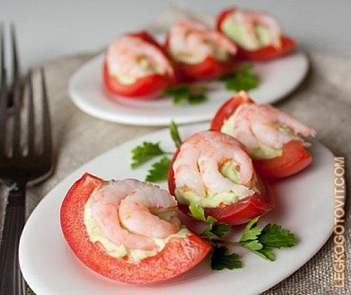Фото рецепта: Лодочки из помидора