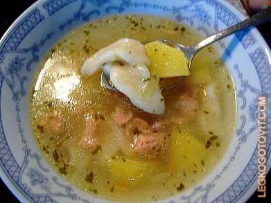 Фото рецепта: Куриный суп с галушками