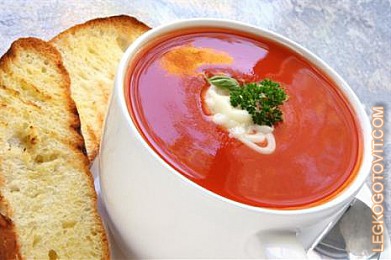 Фото рецепта: Томатный суп-пюре