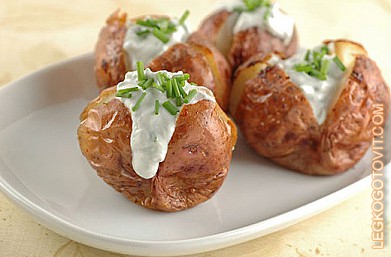Фото рецепта: Картофель фаршированный голубым сыром