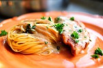Фото рецепта: Спагетти и куриные биточки