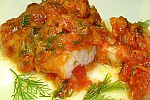 Фото рецепта: Рыба тушеная в томате с овощами